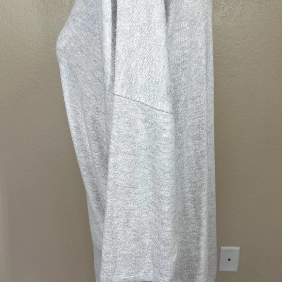 Philosophy ivory sweater 3/4 sleeve relax fit V neckline size L boho soft girl - Picture 14 of 15